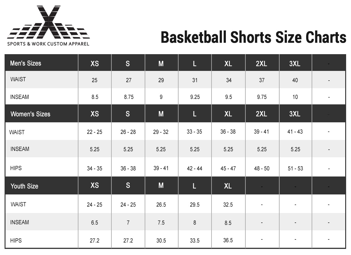 Accurate Basketball Uniform Size Chart & Guide AthleisureX