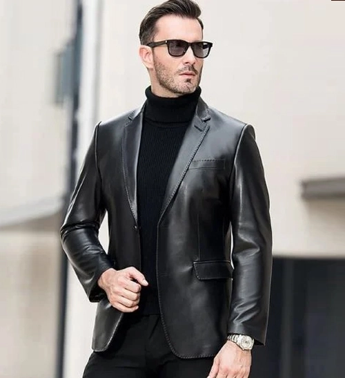 Mens Leather Coats & Blazers
